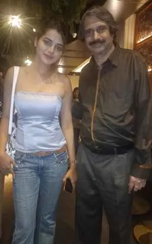 Aakhri Sach Success Party-002 model-actress-dancer Aavya Gupta with Chaitanya Padukone