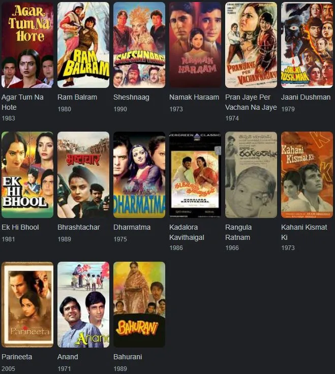 Rekha's Filmography