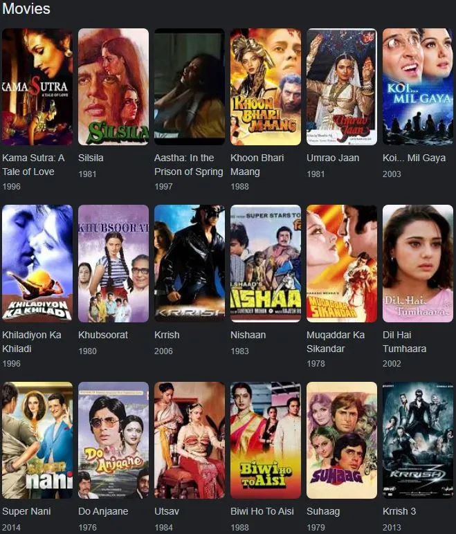 Rekha's Filmography