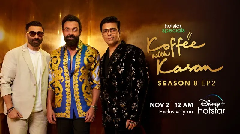 brothers Sunny Deol and Bobby Deol come together for Koffee With Karan season 8