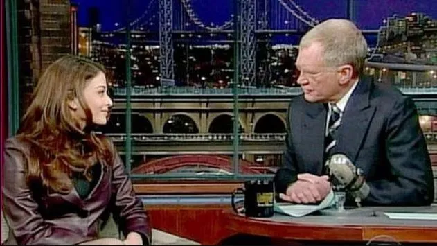 Aishwarya Rai on the David Letterman Show in 2005