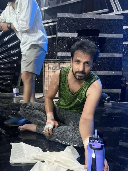 Rajiv Thakur on the sets of Jhalak Dekhla Jaa