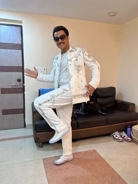 Rajiv Thakur on the sets of Jhalak Dekhla Jaa