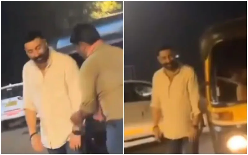 Sunny Deol's drunk walking on Mumbai streets