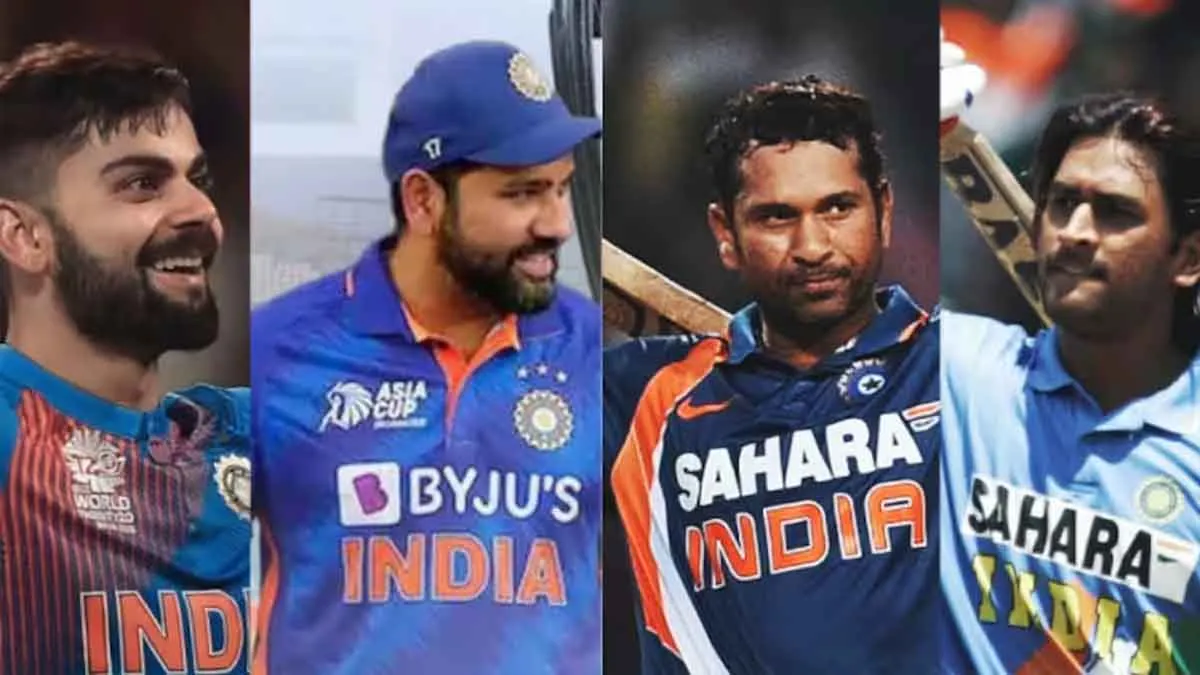 Virat Kohli, MS Dhoni, Sachin Tendulkar and Rohit Sharma