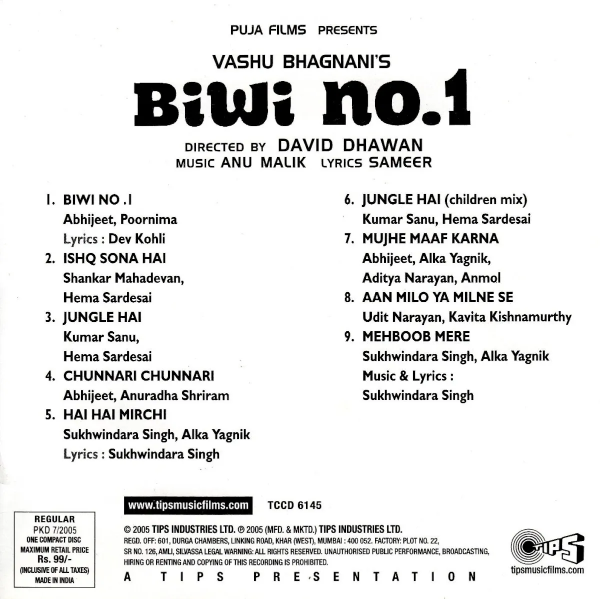 Release “Biwi No. 1” by Anu Malik