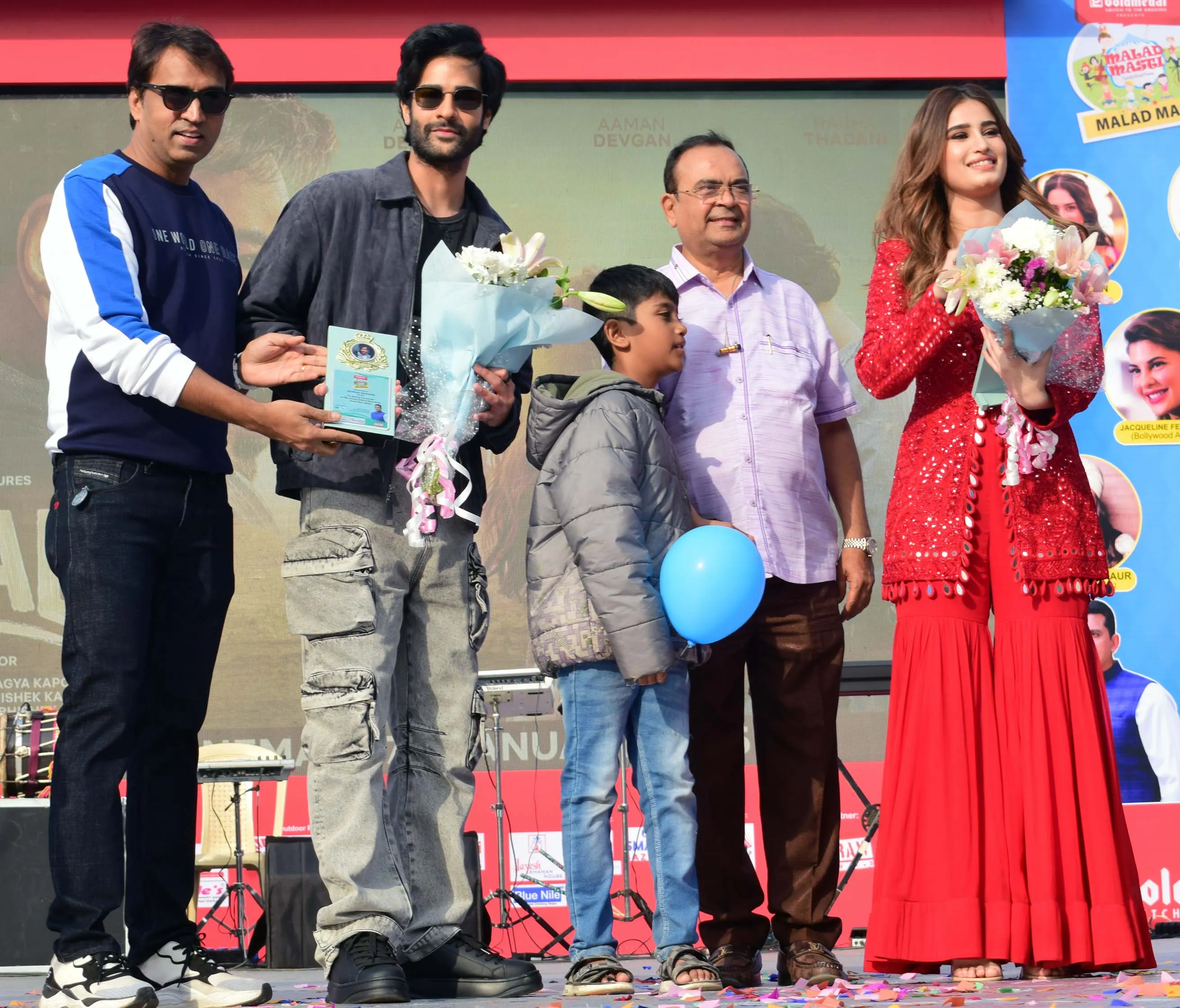Mahesh Rao,Aaman Devgan,Dr Yogesh Lakhani & rasha Thadani