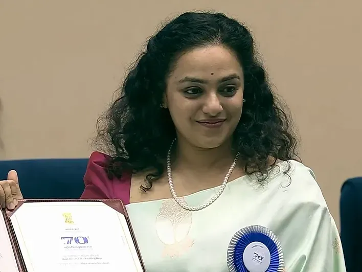 Nithya Menen won the National Award for Best Actress in Leading Role for the Tamil film Tiruchitrabalam.