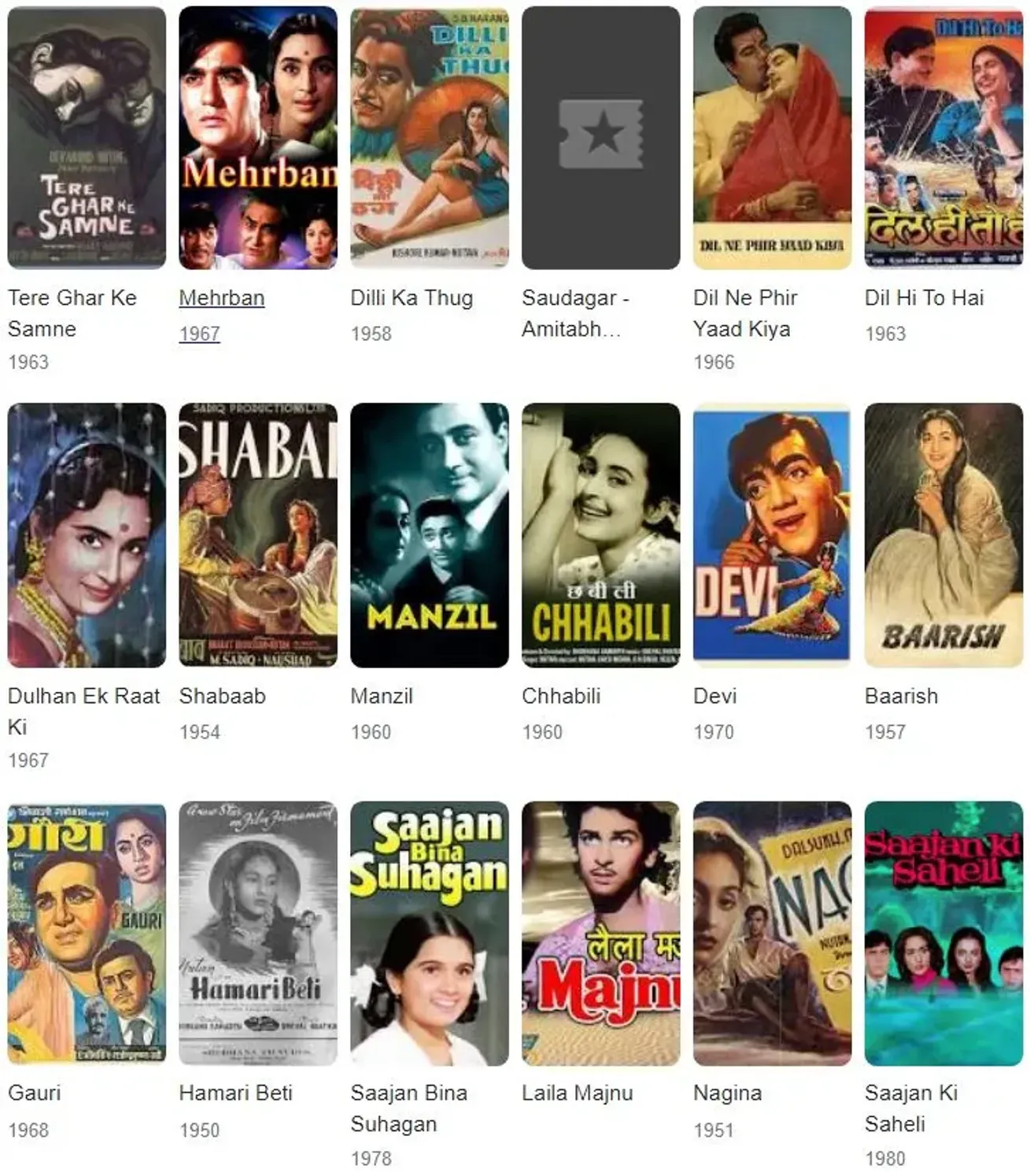 Nutan filmography