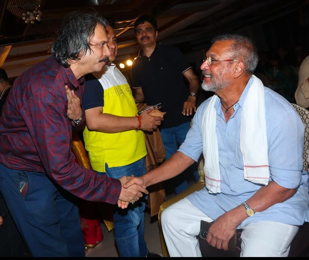 Nana Patekar greets journalist Chaitanya Padukone