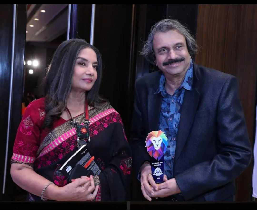 Shabana Azmi with sr film journalist Chaitanya Padukone