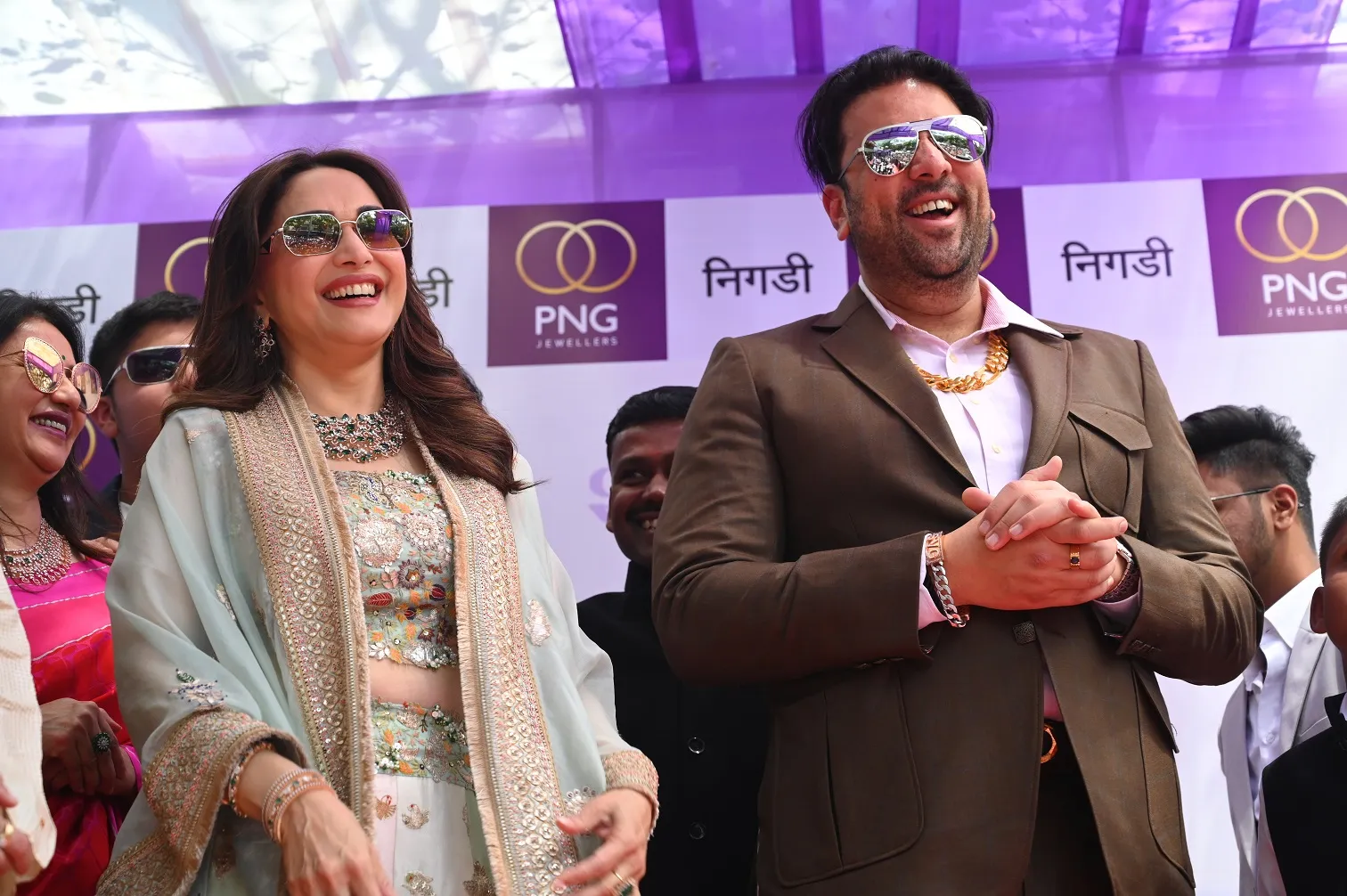 Madhuri, who recently attended the inauguration of a store at Nigdi in Pimpri-Chinchwad near Pune