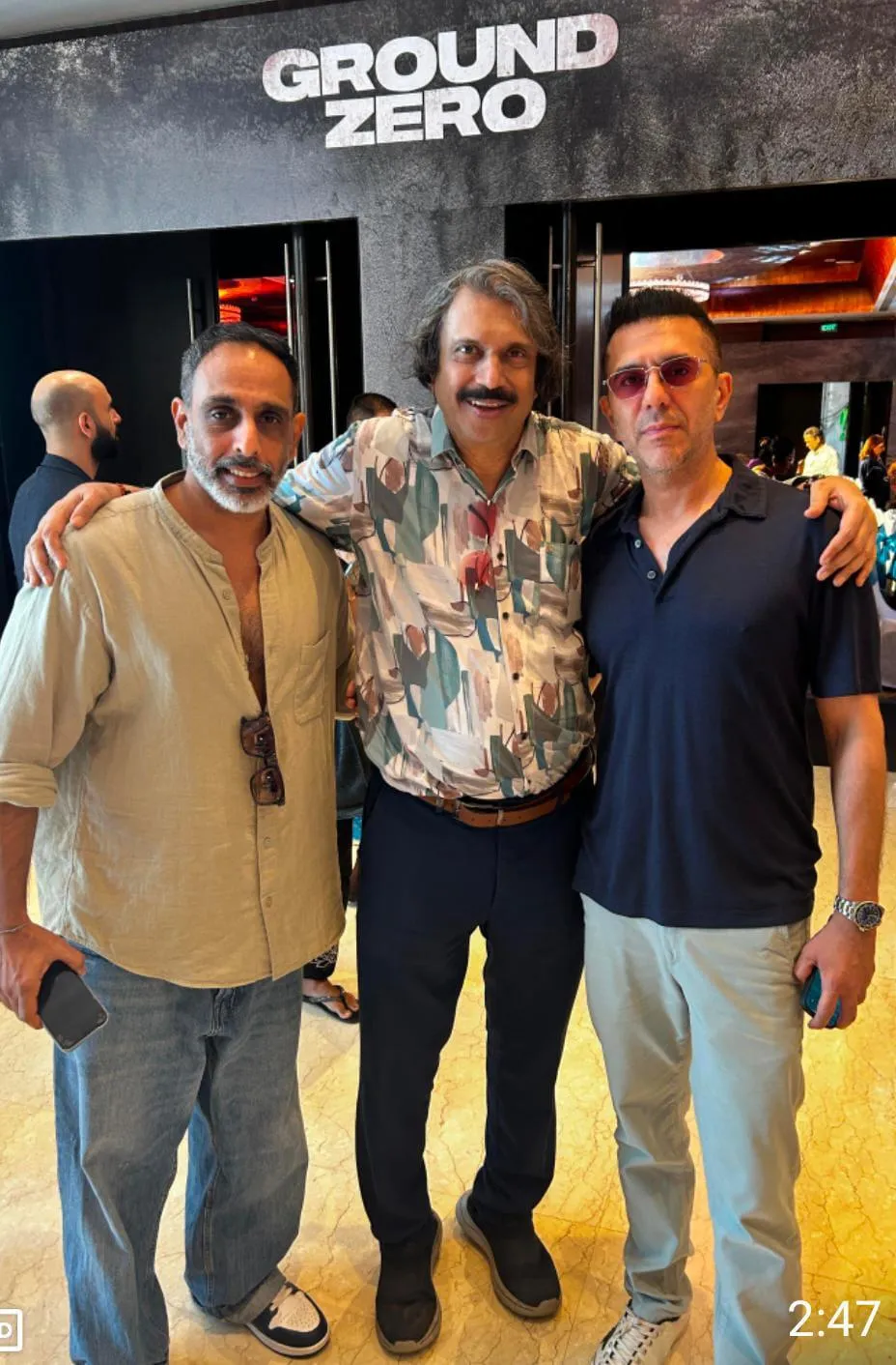Producer Ritesh Sidhwani ( right) with Chaitanya Padukone  and Vicky Nihalani