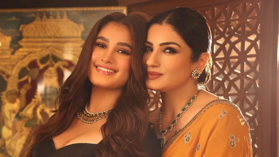 Raveena Tandon and Rasha Thadani