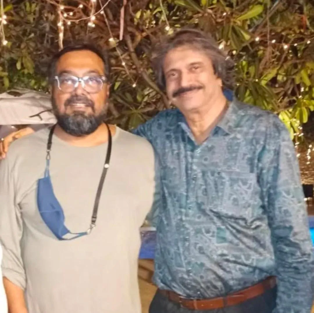 Director-actor Anurag Kashyap with sr journalist Chaitanya Padukone