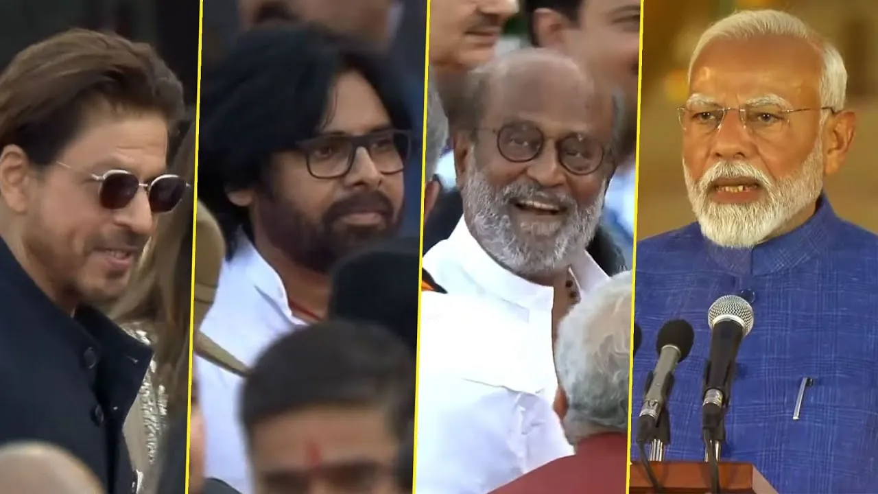 Pawan Kalyan, Rajinikanth, Shahrukh Khan and Many Celebs @ Narendra Modi  Oath Ceremony