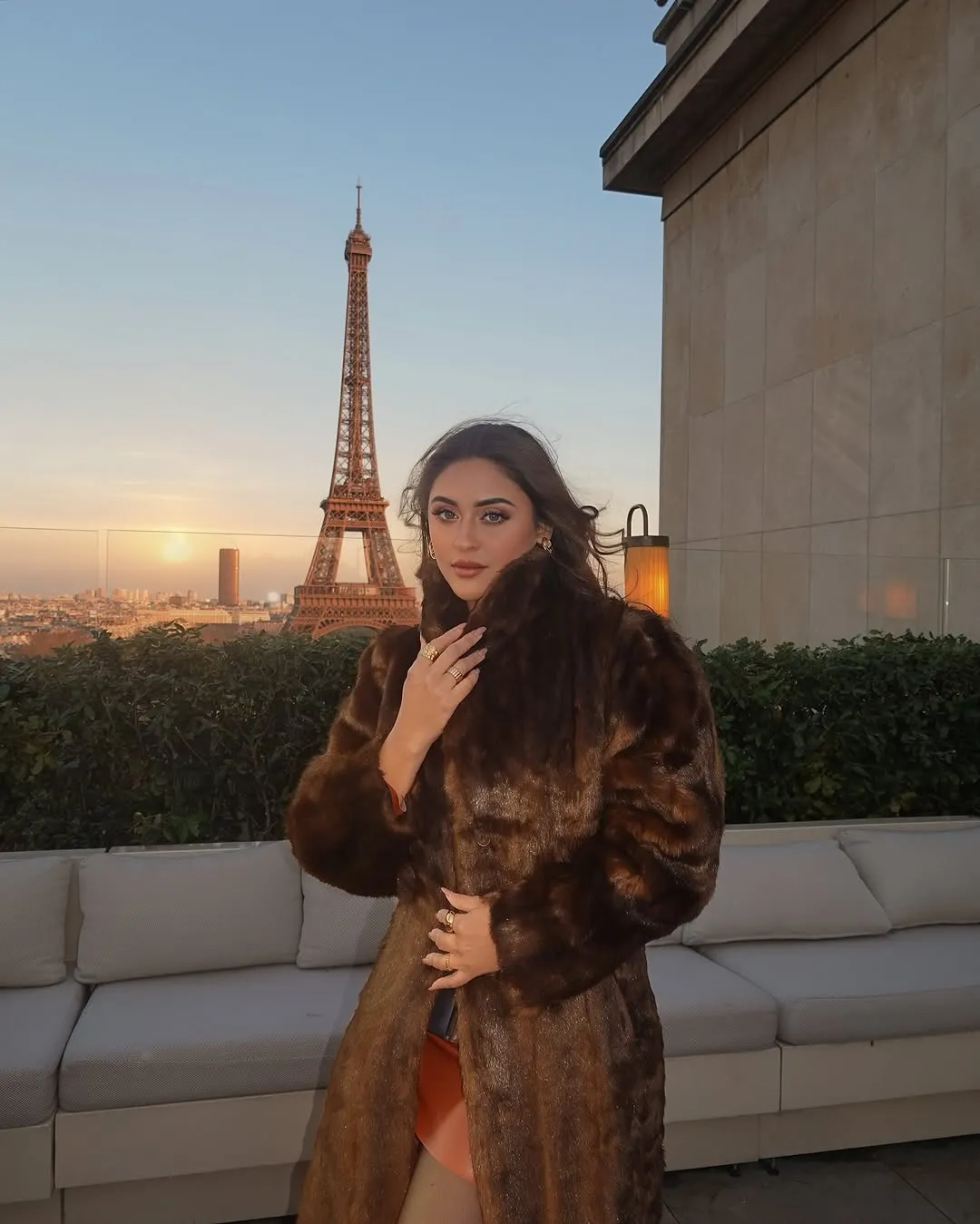 Krystle D'Souza Stuns in Chic Leather & Luxe Fur on Her Paris Vacation