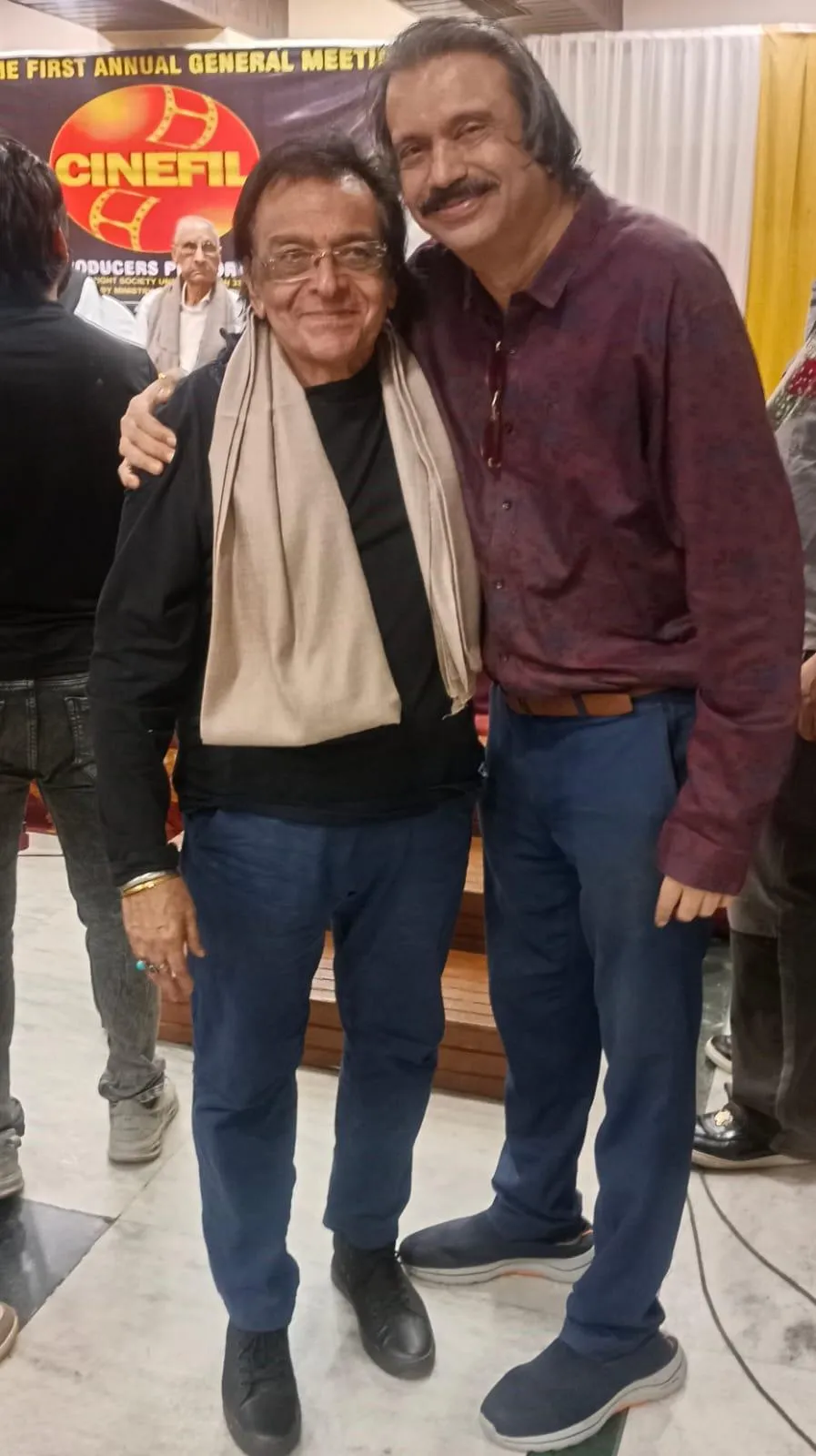 Film-maker B.Subhash (Disco Dancer) with journalist Chaitanya Padukone