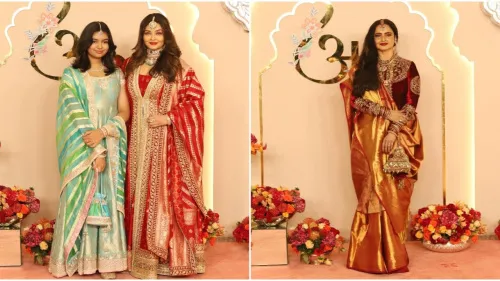 Anant Ambani-Radhika Merchant Wedding: Aishwarya Rai Bachchan makes an  entry with daughter Aaradhya; mother-daughter duo greets Rekha | PINKVILLA