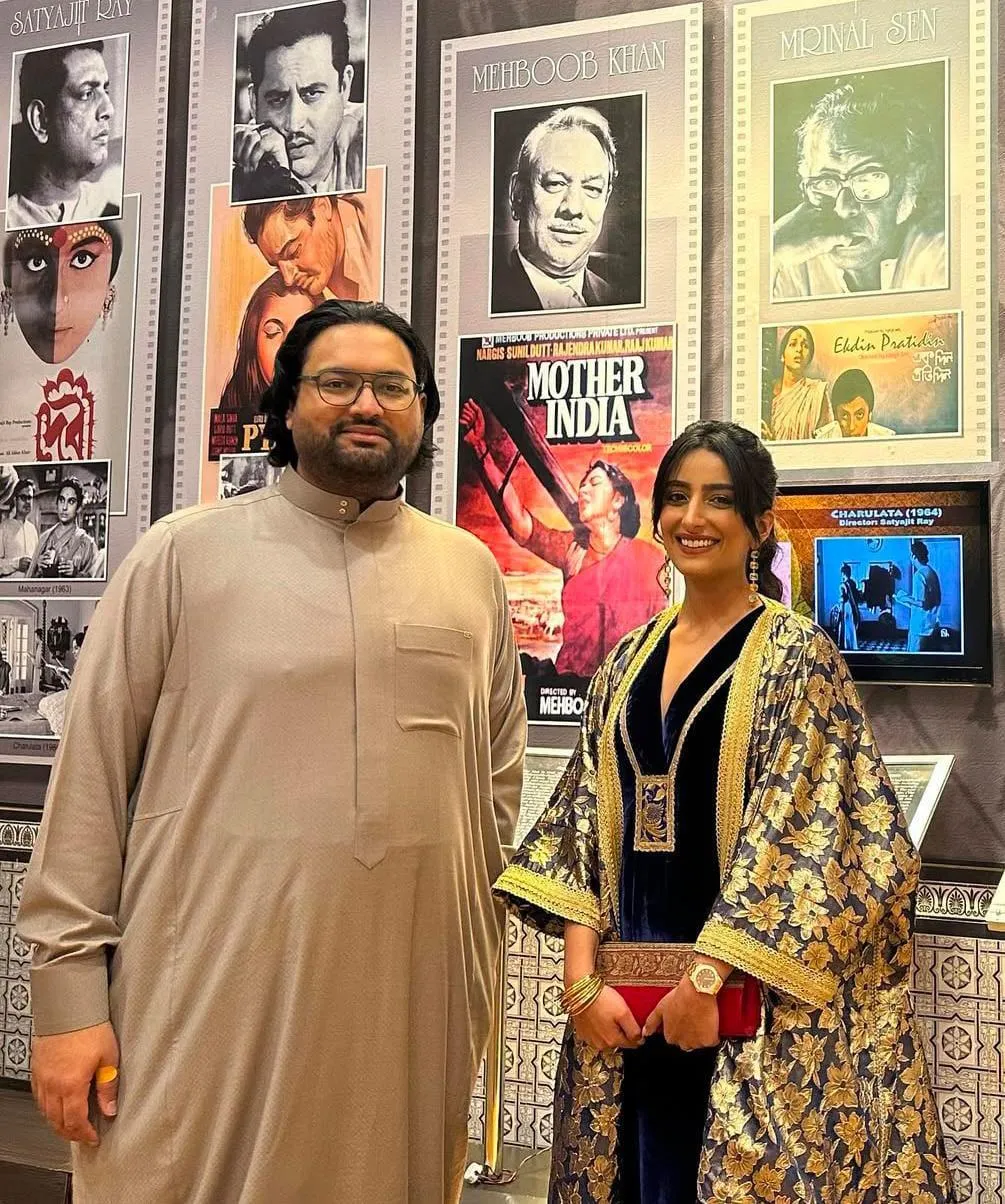 Arab actors Sohayb Godus with Rand Algosaibi at Saudi Film Nights