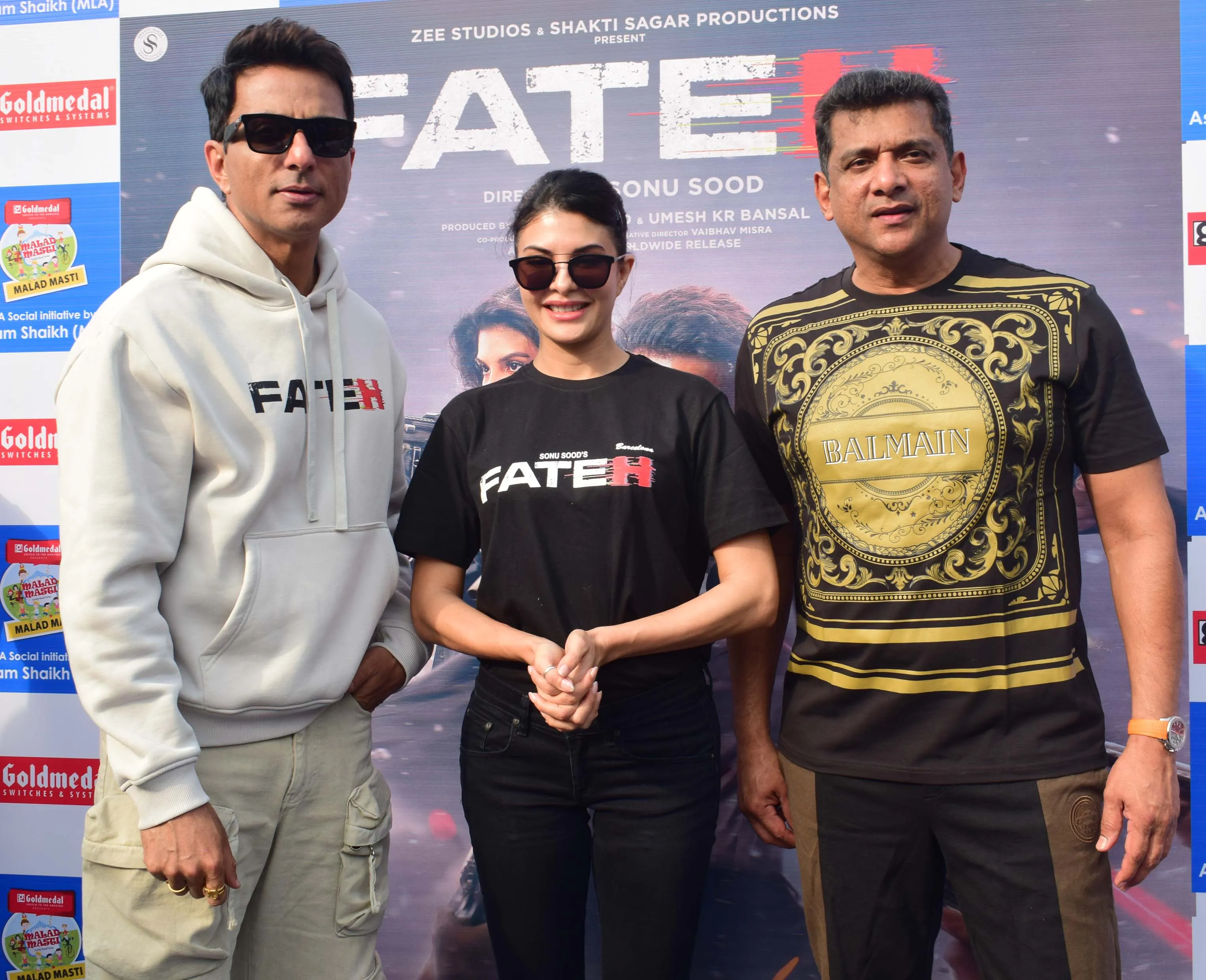 Sonu Sood, Jacquiline Fernandez & MLA Aslam Shaikh