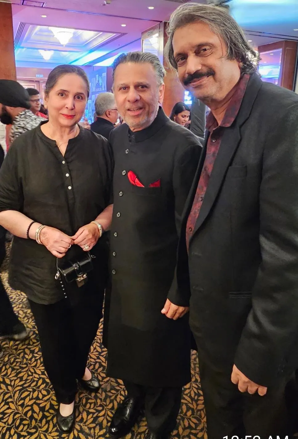Ketan (Manmohan) Desai with his wife Kanchan and sr journalist Chaitanya Padukone