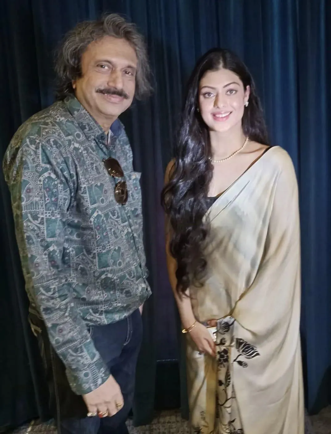 Zanai Bhosle with sr journalist Chaitanya Padukone