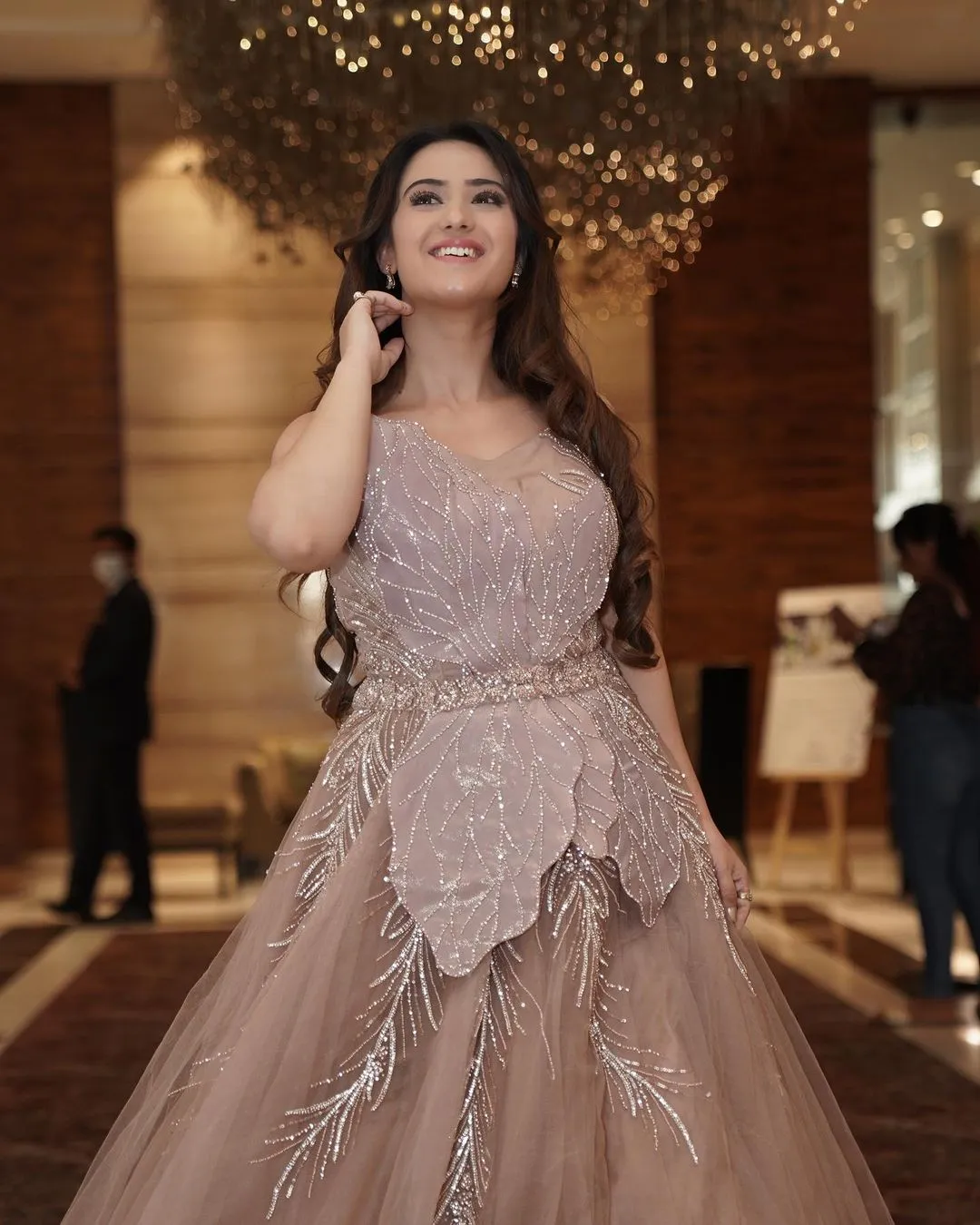 Aalisha Stuns in Ethereal Nude Gown on the Red Carpet