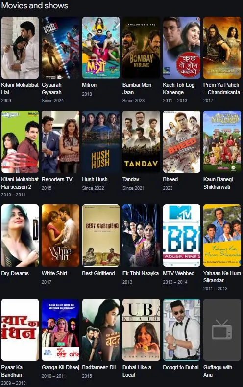 Kritika Kamra movies and shows