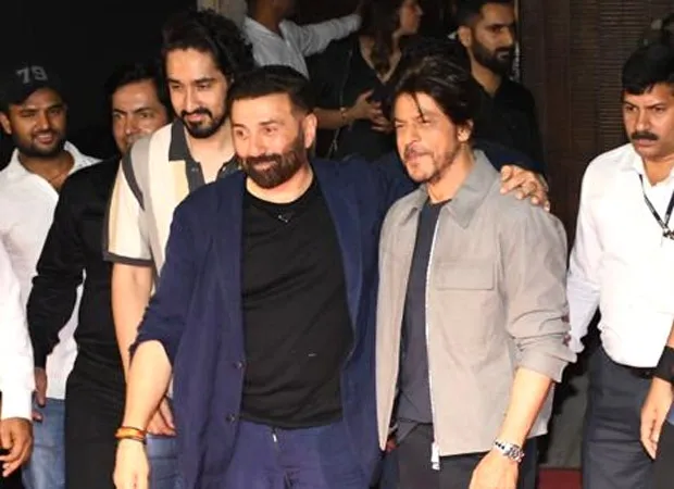 Shah Rukh Khan and Sunny Deol walking and hugging each other at Gadar 2  success bash is proof enough that all is well between the Darr actors 2 :  Bollywood News - News जन मंथन