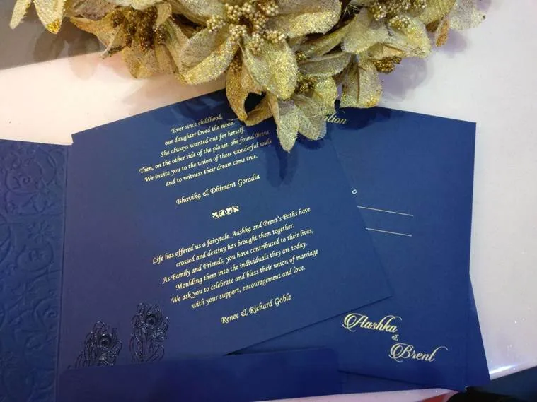 Aashka Goradia, Brent Goble, Aashka Goradia Brent Goble wedding card, Aashka Goradia wedding card, Aashka Goradia wedding, Aashka Goradia wedding news