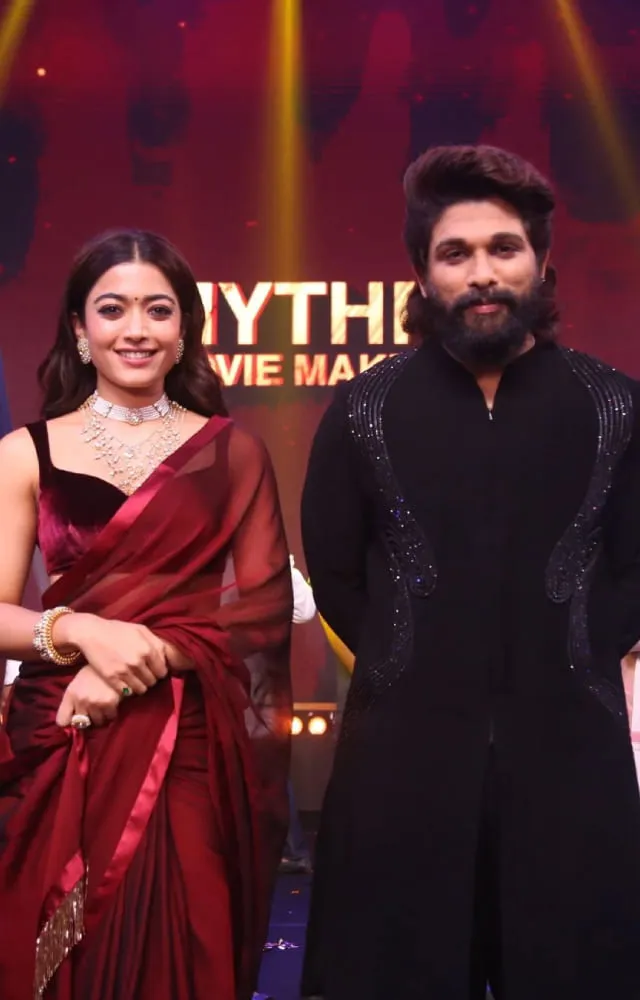 Allu Arjun And Rashmika Mandanna At Pushpa 2 Trailer Launch