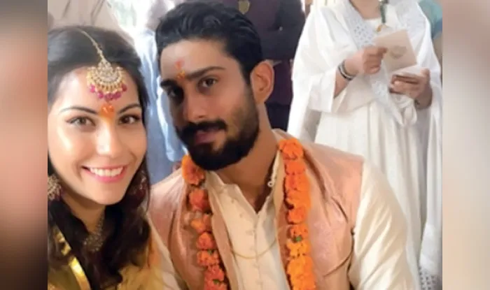 Prateik Babbar Sanya Sagar engagement