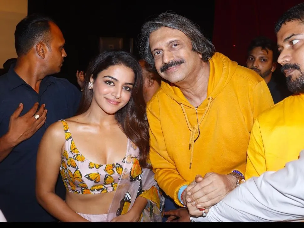 Star-heroine Wamiqa Gabbi with film-journalist Chaitanya Padukone