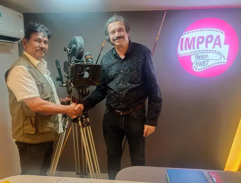 IMPPA new office--producer Deepak Sawant with Chaitanya Padukone