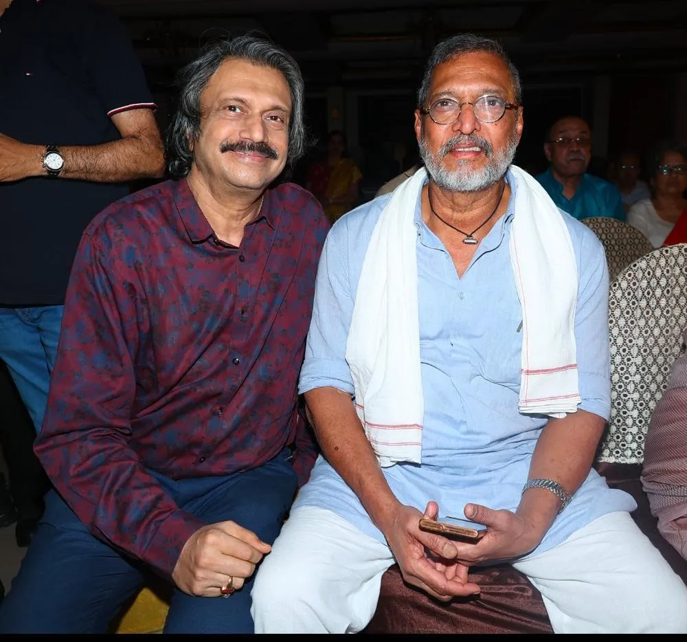 Nana Patekar with  journalist Chaitanya Padukone
