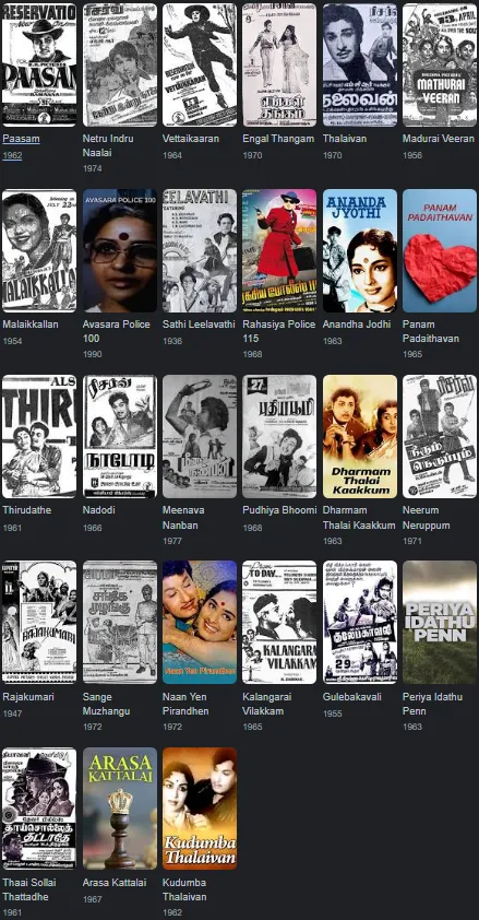 M.G. Ramachandran filmography