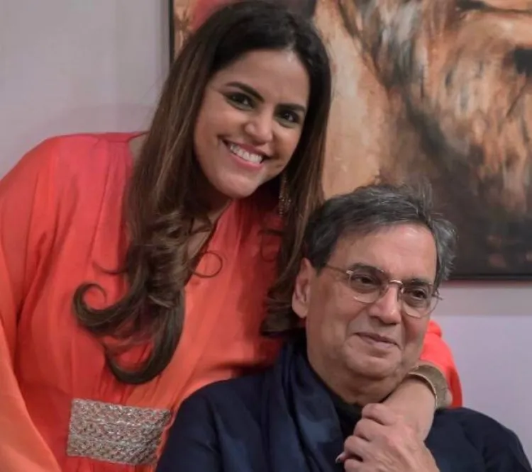 Subhash Ghai gets emotional as his daughter Meghna Ghai Puri wins an  'Achiever's Award' at the UK Parliament... - Pen-N-Lens