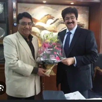 Ashok Tyagi with Chancellor Sandeep Marwah