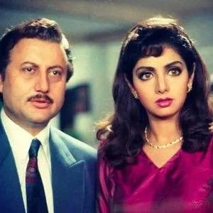 Anupam Kher with Shridevi