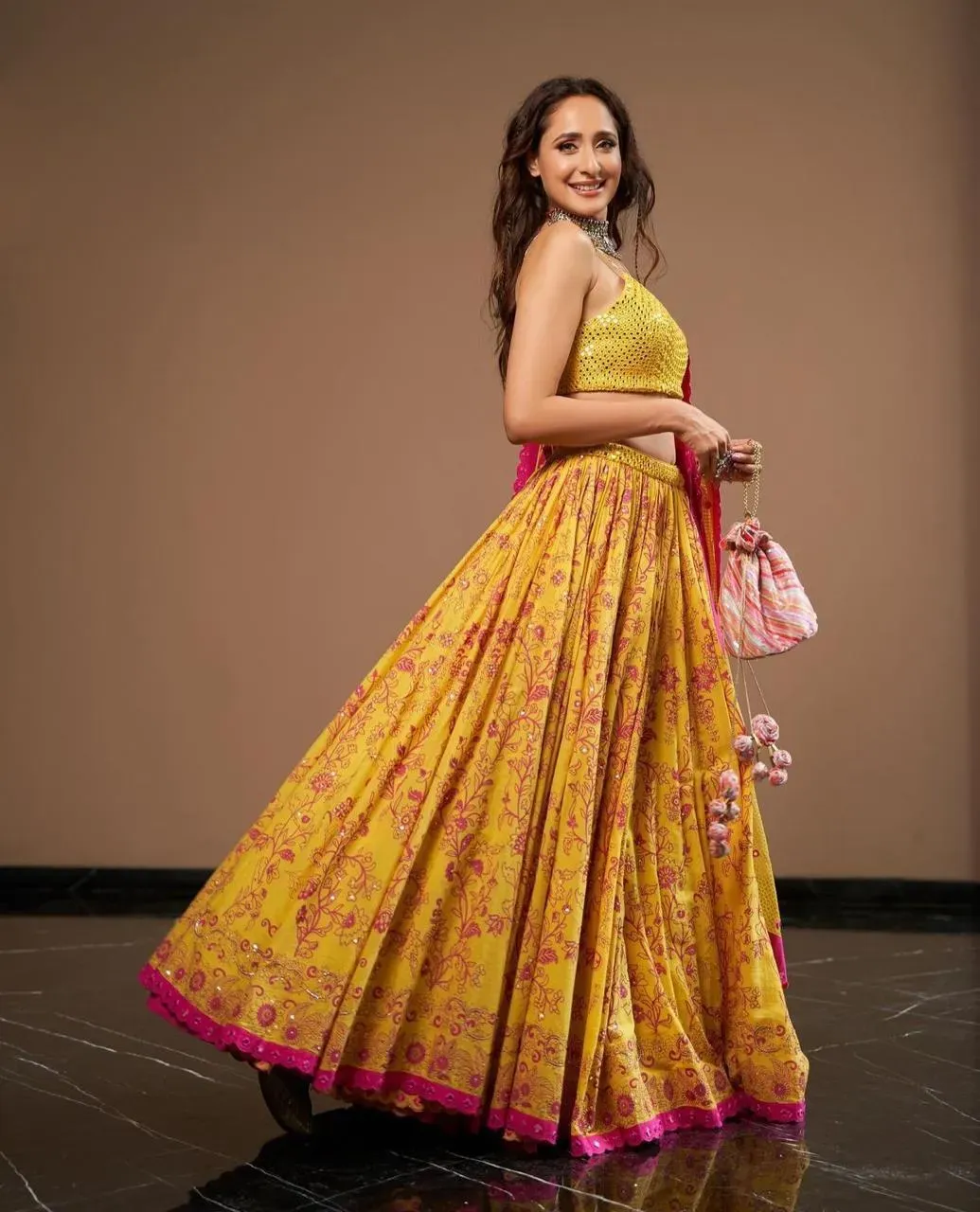  Pragya Jaiswal – Yellow Glow on Day 1 Yellow 