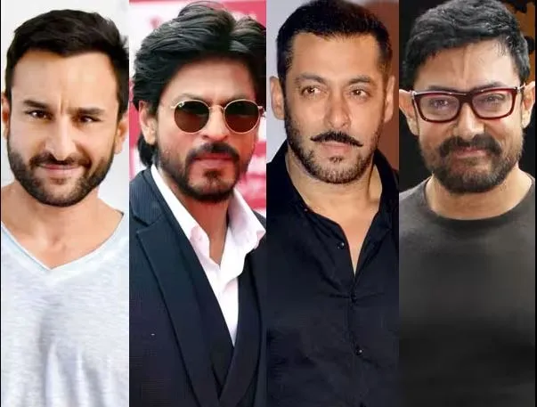 Shahrukh Khan, Salman Khan, Aamir Khan, and Saif Ali Khan