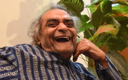 Foto Stok Editorial Veteran Bollywood Lyricist Poet Santosh Anand