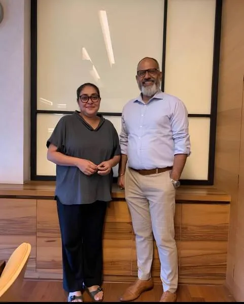 Krishna Kotian with Meghna Gulzar