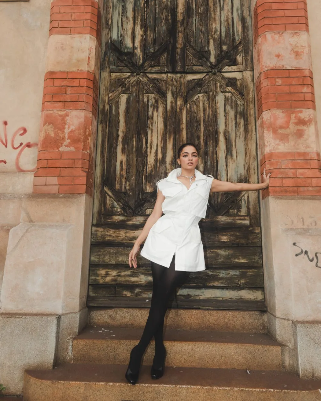 Wamiqa Gabbi Stuns in White Streetwear-High Fashion Look
