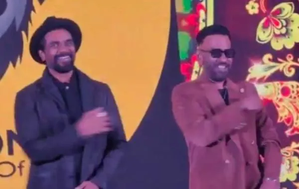 Remo D'souza and Dharmesh dancing on stage