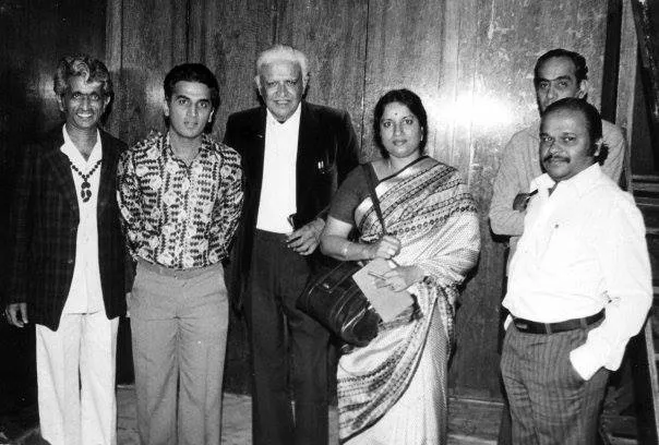 C Ramchandra with Sunil Gavaskar & others 