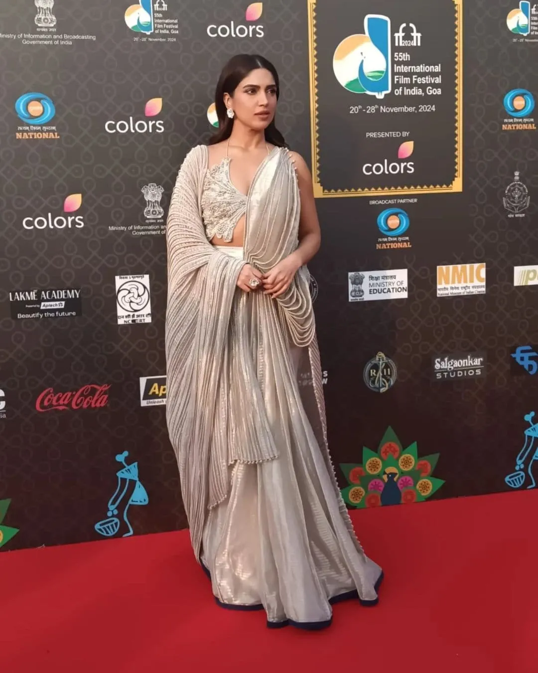 Bhumi Pednekar Shines in Silver Glam at the 55th International Film  Festival of India in Goa - News18