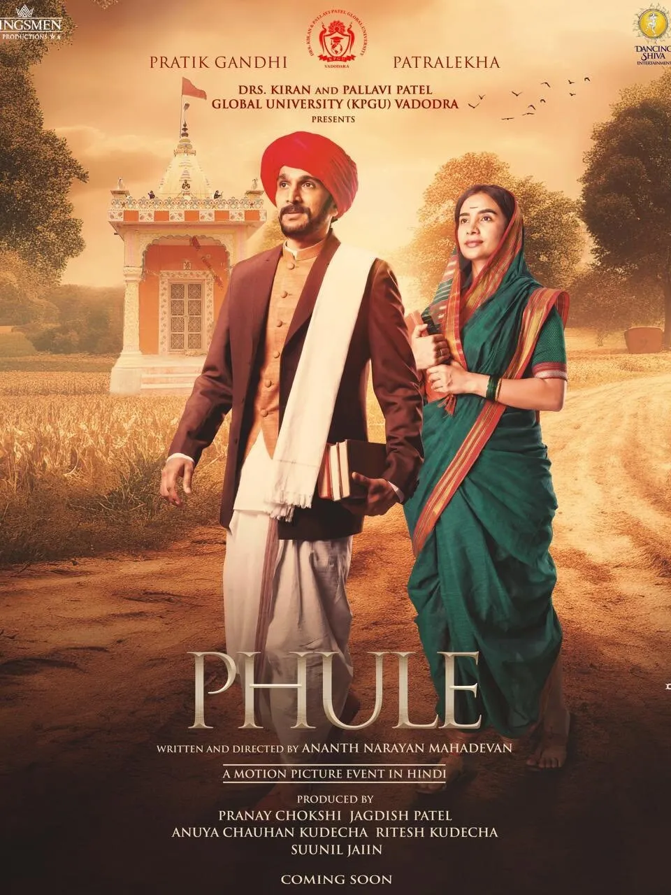 Pratik Gandhi, Patralekhaa's new look from Mahatma Phule out. See poster -  India Today