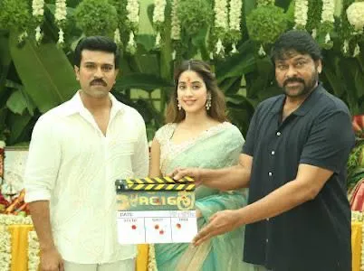 Ram Charan-Janhvi Kapoor begin shooting for 'RC 16'; Chiranjeevi attends  launch ceremony